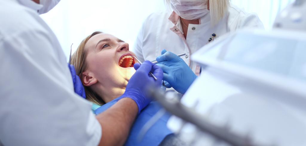 Doctor and patient in the dental clinic